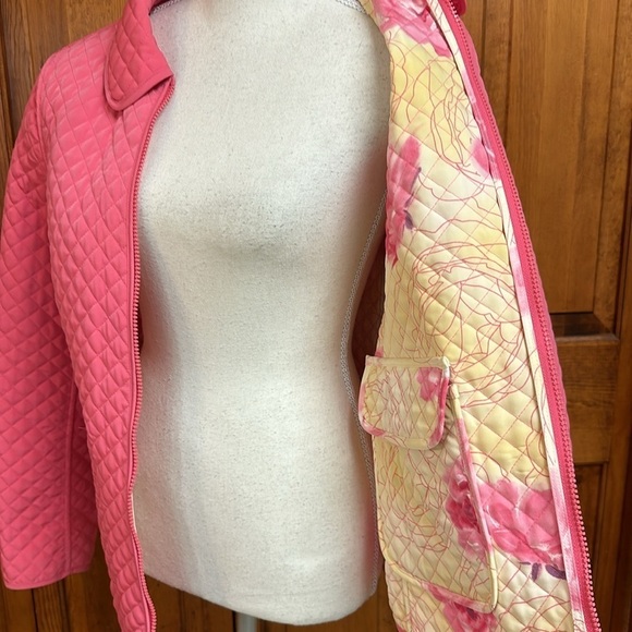 Esprit Outerwear Reversible Spring Zippered Quilted Jacket Floral Small NWOT - Picture 9 of 11